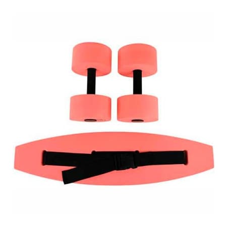 Fabrication Enterprises CanDo Standard Aquatic Exercise Kit (Jogger Belt, Hand Bars), Medium, Red 20-4211R